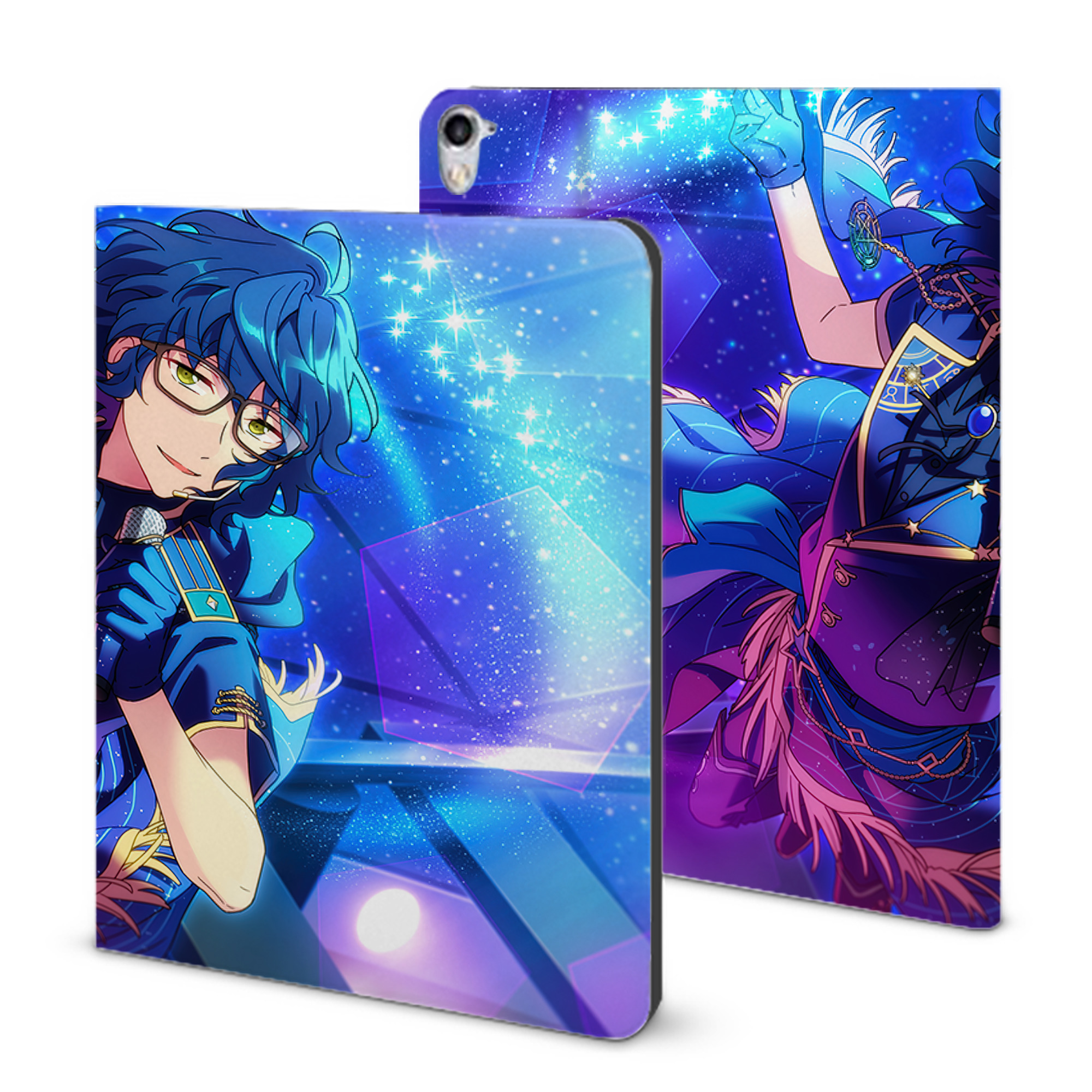 （画像用） あんさんぶるスターズ! Ensemble Stars IPad ケース ブック型 PUレザー TPU 耐衝撃 軽量 薄型 ペン収納なし 全面保護 IPad 各モデル対応